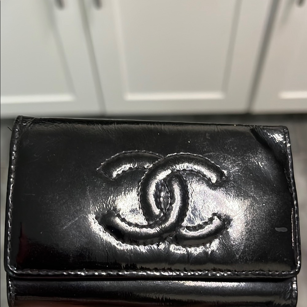 Chanel Black Patent Leather Keyholder